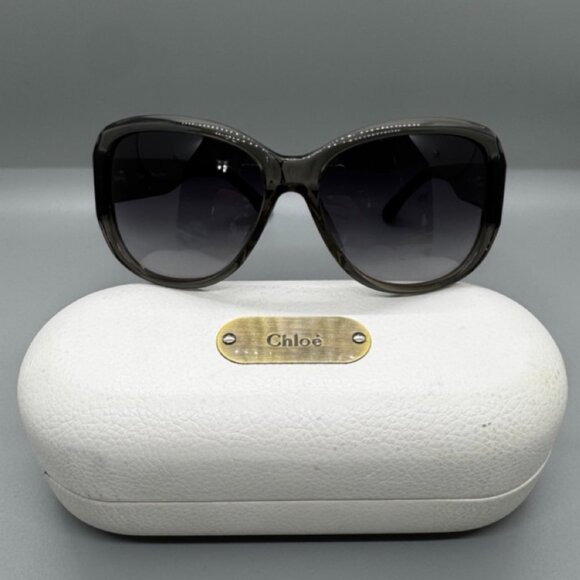 EUC Chloe Sunglasses Women CL2213, In Case, Made In France Brown/Gray/Grey - Picture 1 of 16
